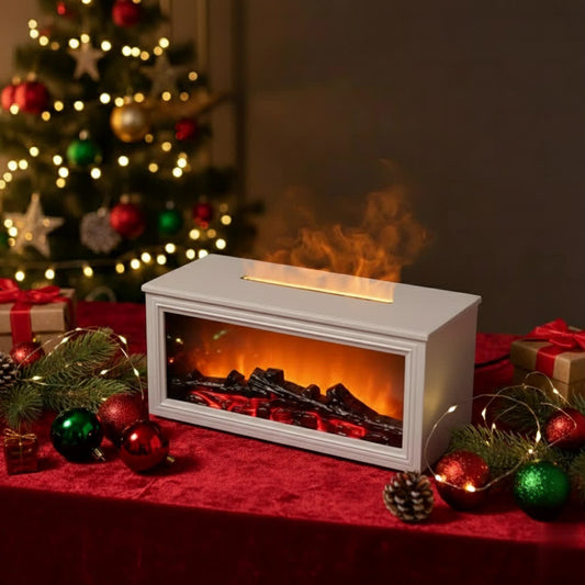 Simulated 3D Flame Aromatherapy Diffuser — Essential Oil Humidifier with Color-Shift Ambience & Remote Control